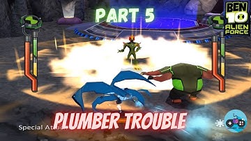 BEN 10 - CO-OP - ALIEN FORCE Part 5 - Plumber Trouble - PS2 - Gameplay