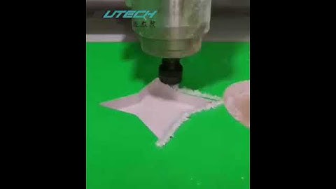 Watch the UTECH CNC engraving machine expertly carve PVC sheets with precision and efficiency.