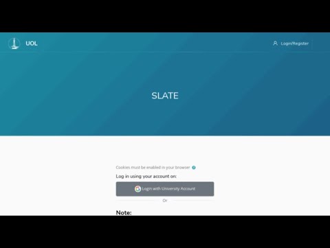 How to login for online class on slate