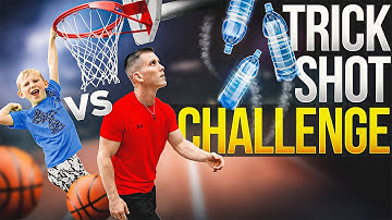 Father VS Son Trick Shot Bottle Flip Challenge!!