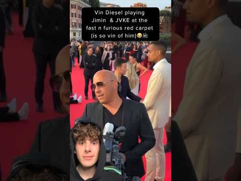 Vin Diesel playing Jimin & JVKE at Fast n Furious red carpet.. #jvke #jimin #vindiesel #btsarmy #bts