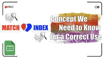 INDEX And MATCH | Concept We Need to Know for a Correct Use