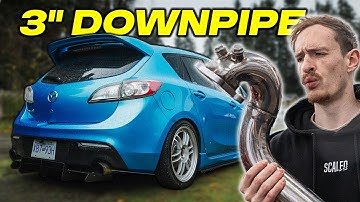 3" DOWNPIPE Install On The MAZDASPEED 3 | The Sound Is Insane...