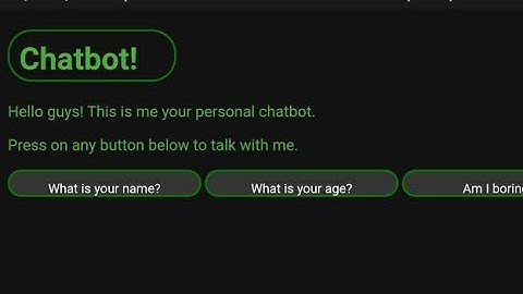 Making a simple chatbot in HTML, CSS and JS ep1