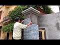 Construction Workers And Installers Of Ceramic Tiles For Gate Posts Professionally And Quickly