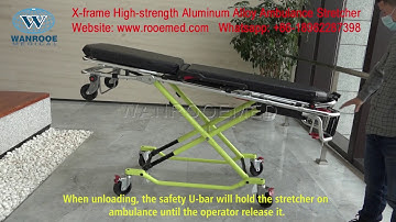 EA-3G Medical High Strength Aluminum Alloy Foldable X frame Transfer Stretcher Ambulance Cot