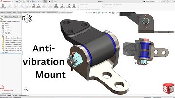 Anti Vibration Mount SolidWorks Tutorial 2025! Assembly Exercise Nr 18