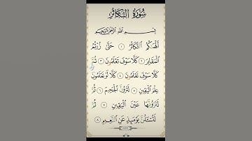 سورة التكاثر بصوت الشيخ فارس عباد