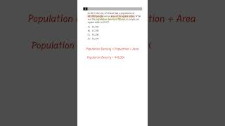 SAT Math in Seconds: Population Density