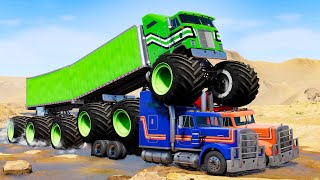 Monster Truck Crashes #32 - Beamng drive