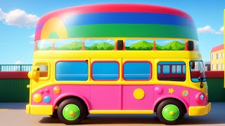 The Wheels on the Bus Songs for Children, Nursery Rhymes &amp; Colorful ai Animation with Cute Babies
