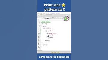 Print Traingle shape star pattern in C programming #c_programming #c #starpattern #ytshort #coding