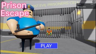 Roblox prison escape run story obby easy mode walkthrough and boss battle