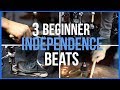 3 Amazing Beats For Beginner Independence - Drum Lessons | Drum Beats Online