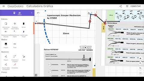 Kinematics of a Laparoscopic Grasper Mechanism with Geogebra