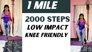 POWER WALK, 1 Mile WORKOUT/ Walk At Home/ 2000 steps #weightloss