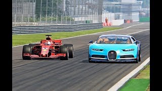 Bugatti Chiron vs Ferrari F1 2018 - Monza screenshot 3