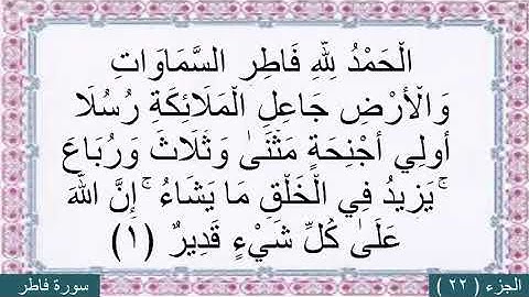 سورة فاطر عبد الرحمن العوسي