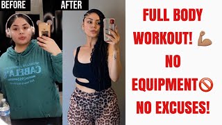 My At Home FULL BODY Quarantine Workout!! (NO equipment)