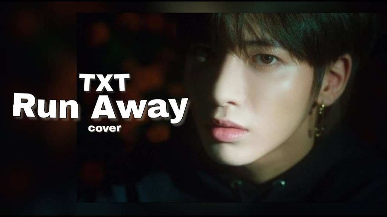 Txt away. Runaway txt cover album. Txt away. Txt away. Txt run away.