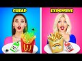 CHEAP Vs EXPENSIVE Food Challenge! City Rich Girl VS Village Poor Girl | Food Battle by RATATA POWER