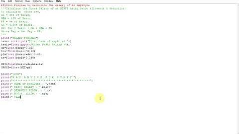 Python Program to calculate the salary of an employee