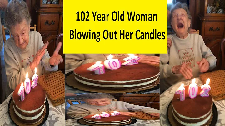 102 Year Old Woman Blowing Out Her Candles