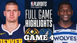 Denver Nuggets vs Minnesota Timberwolves Full Game Highlights | NBA LIVE TODAY