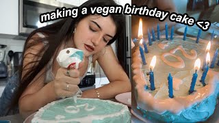 making a vegan birthday cake