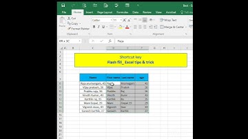 Excel Flash fill tip & tricks #trending #youtubeshorts #microsoft #knowledge #tips #coolie #learning