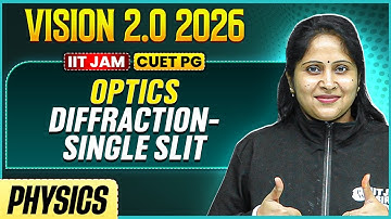 IIT JAM/CUET PG 2026 | Optics | Diffraction - Single Slit | IIT JAM Physics | PW