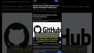🧐👉 GitHub Freezes Copilot Pro Signups: AI Agents Force Price Hikes and Stricter Limits #QixNewsAI