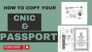 Copying Your CNIC and PASSPORT | Step-by-Step Guide