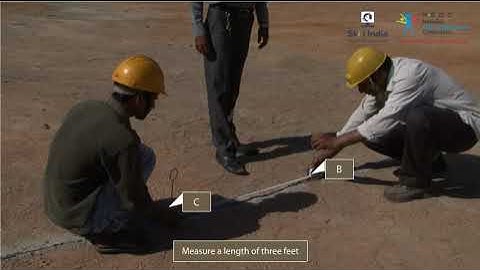 Erecting a perpendicular from a point on Chain Line