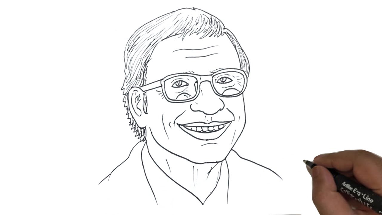 How to Draw Bill Gates step by step  Drawing Buzz  YouTube