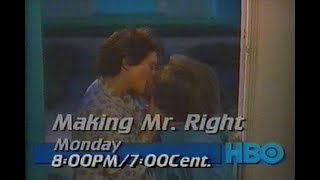 Making Mr. Right (1988) HBO promo