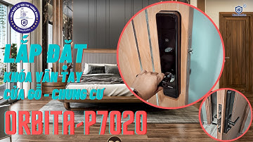 Lắp đặt khóa vân tay cửa gỗ cao cấp Orbita HPS-P 7020 cho văn phòng/ căn hộ/ chung cư/ nhà riêng