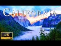 Flying over california 4k u soft music  wonderful natural film for relaxation lounge music