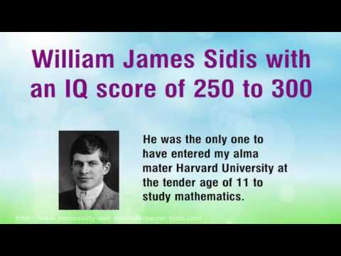 William James Sidis was a mathematical genius. With an IQ of 250