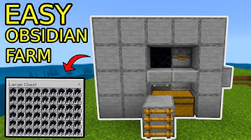 HOW TO MAKE AN OBSIDIAN FARM IN MINECRAFT BEDROCK 1.19 (bedrock/java/ps4/xbox/mcpe)