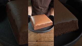 Softest chocolate castella sponge cake チョコレート台湾カステラ #shorts #asmr #cooking