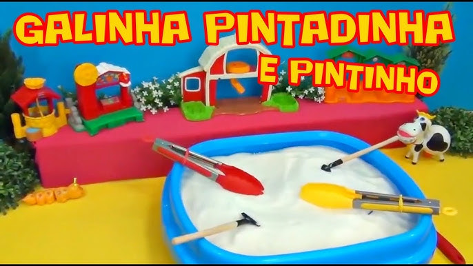 Jogo alinhavo galinha pintadinha brincadeira crianca