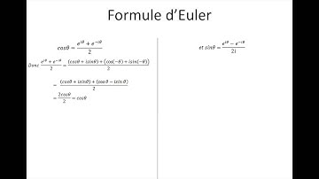 Nombres complexes partie 4 : les formules d