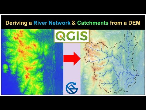 Deriving River Network & Catchments from a DEM using QGIS