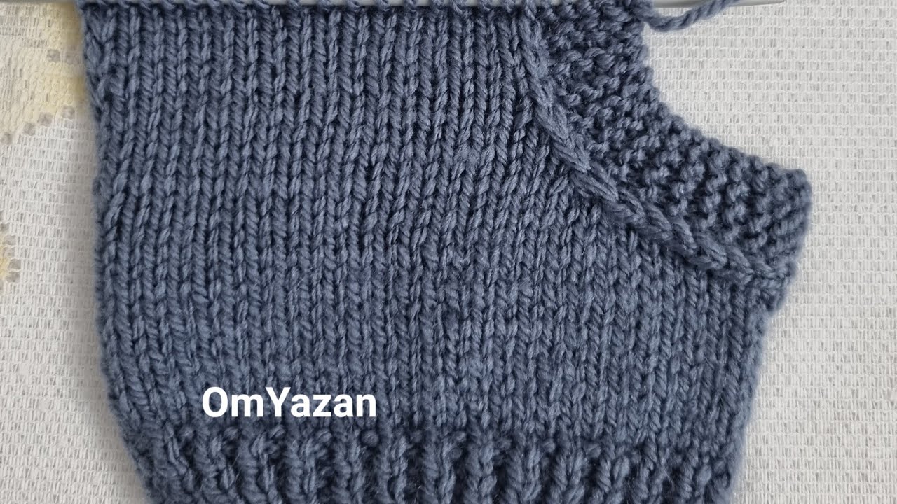 @قناة OmYazan Triku Crochet تريكو :طريقة عمل بليسيه لحردة الباط للفيست او جيليه مباشرة مع الحردة