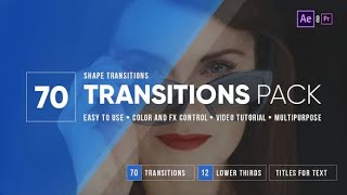 70 Transitions | Free Download After Effects Templates | Clean transitions | Full HD | Multipurpose