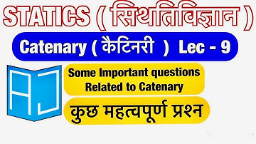 catenary lec-9||bsc statics||common#catenary||important questions related to #catenary||AJ ACADEMICS