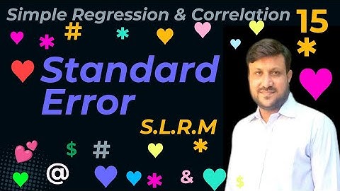 Standard Error | Standard Error of Simple Linear Regression Model | Standard Error of Y on X Model.