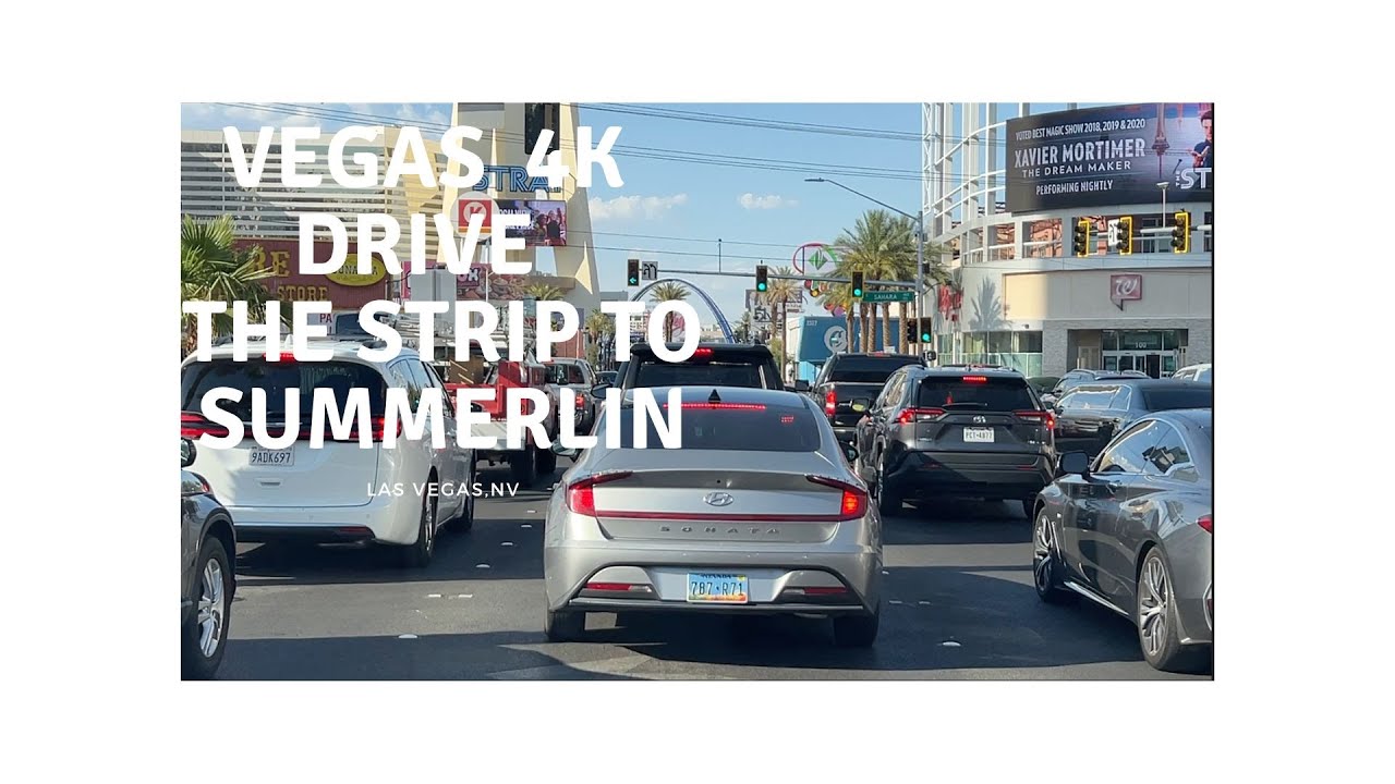 Las Vegas Driving from The Strip to the Summerlin, West Vegas and