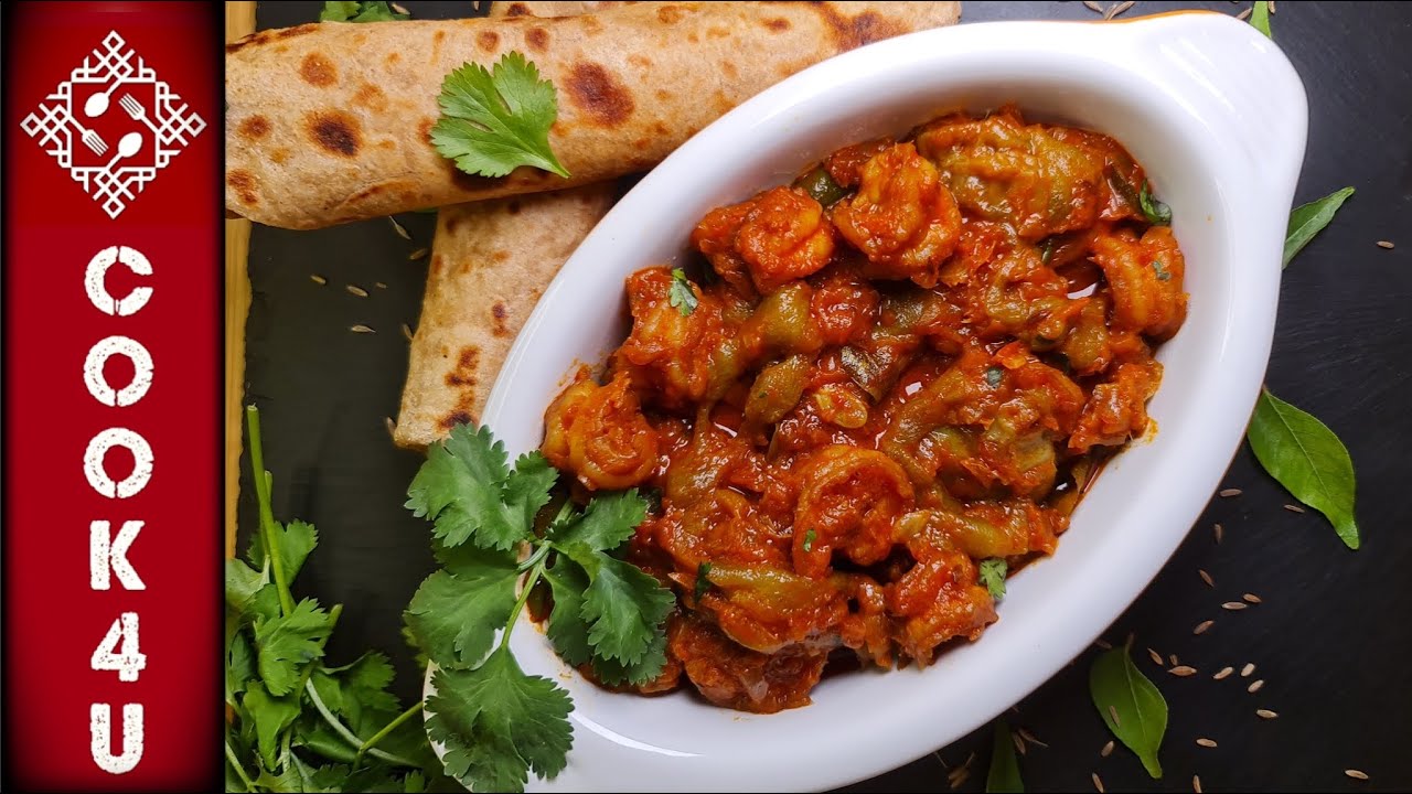 Turai Prawns Sabzi | Jhinga Turai Bhaji | Prawn Ridge Gourd Recipe | Shirole or Kali Tori Foogath